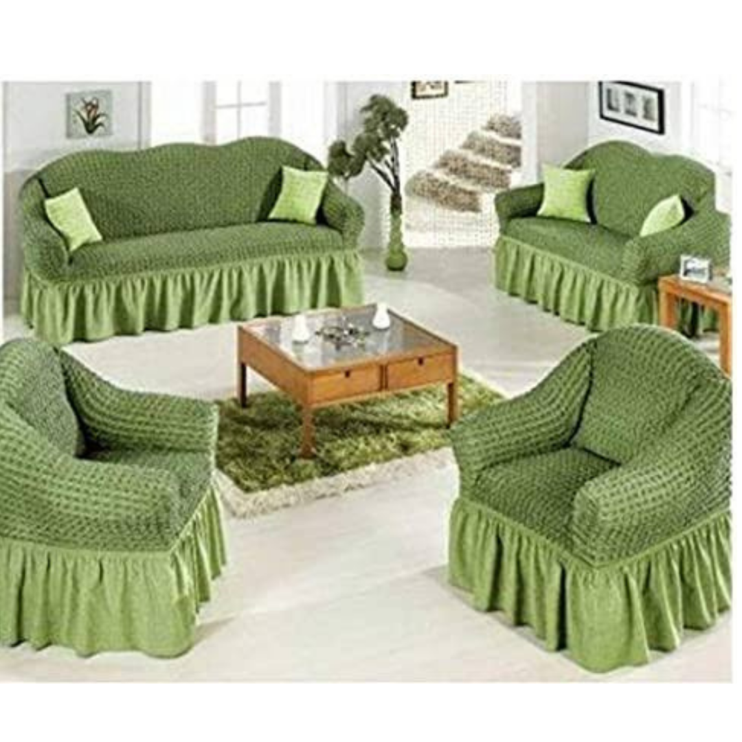 Turkish Sofa Set Covers(3+2+1+1)Jungle Green