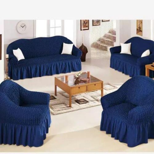 Turkish Sofa Set Covers(3+2+1+1)Navy Blue