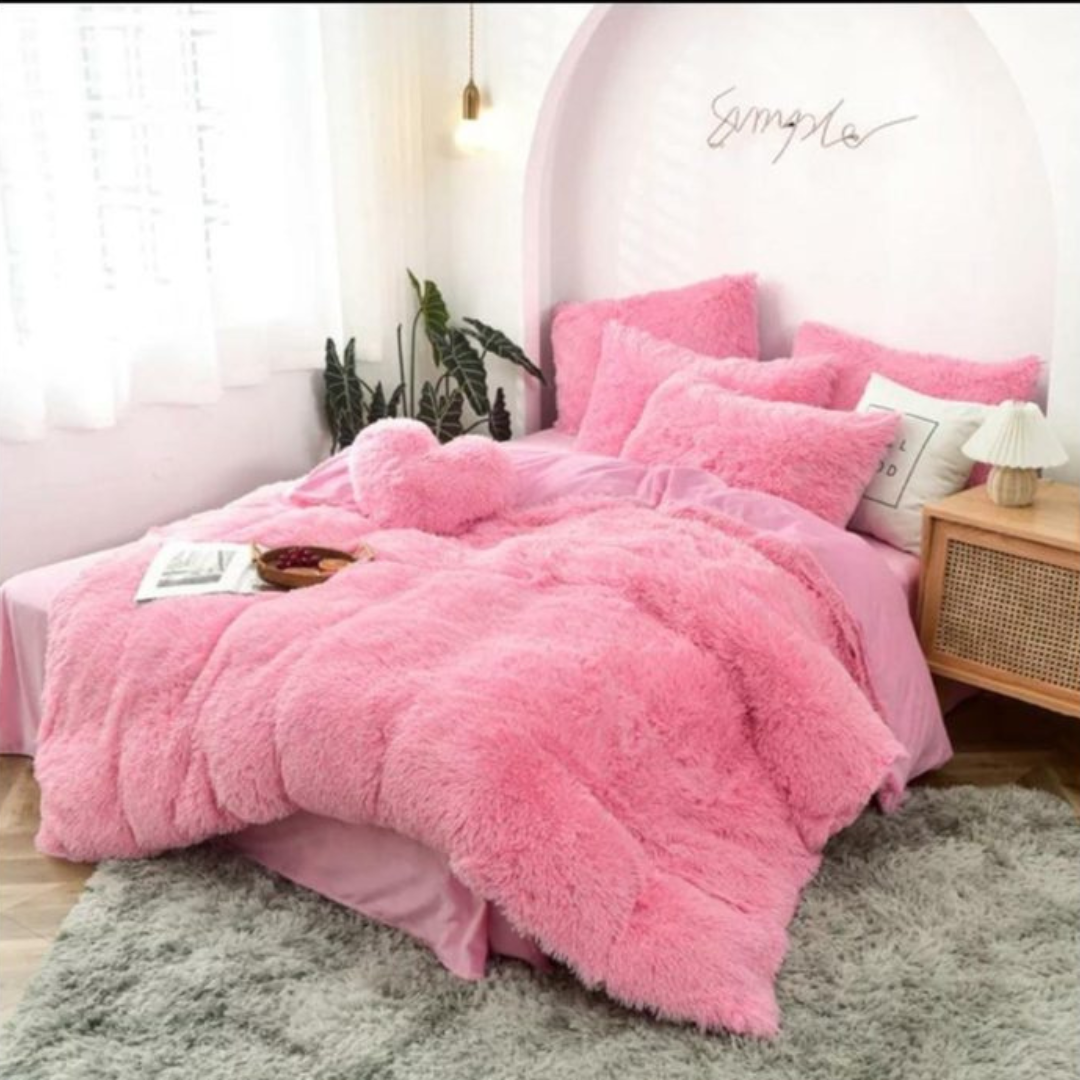 6Pc Fluffy Duvet (Pink)